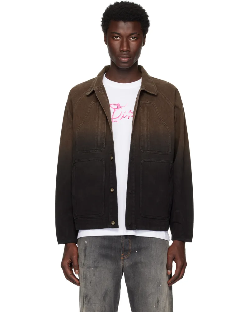 Dime Brown Dipped Chore Jacket Brown
