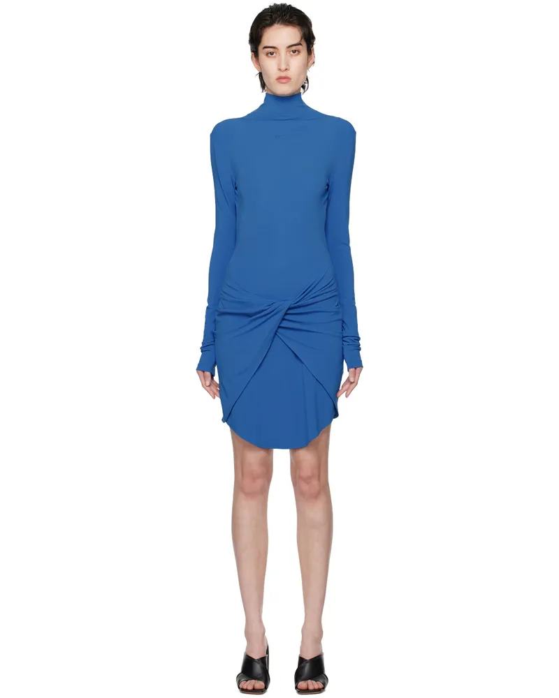 OFF-WHITE Blue Twist Minidress Nautical