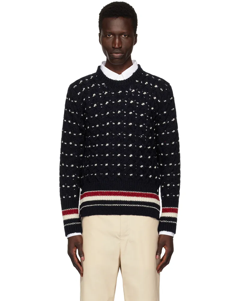 Thom Browne Navy Wool Sweater 415
