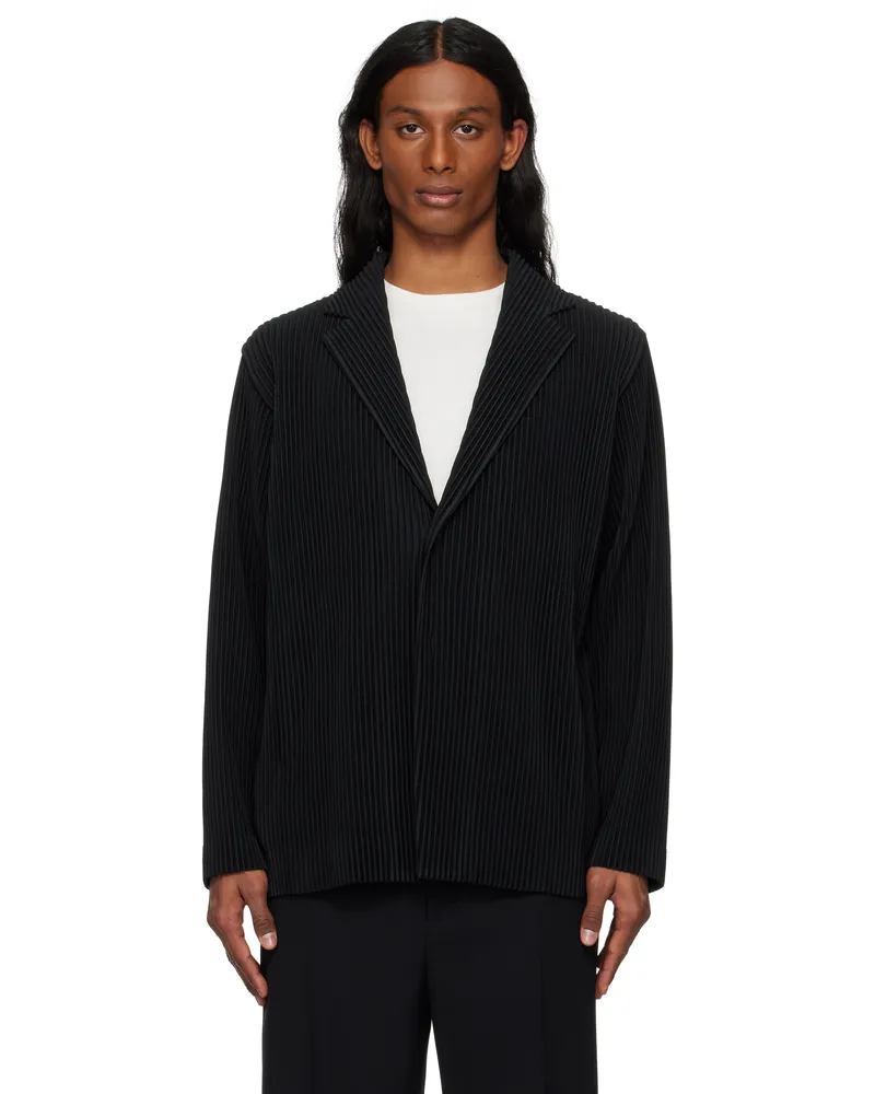 Issey Miyake Black Basics Blazer 15-black