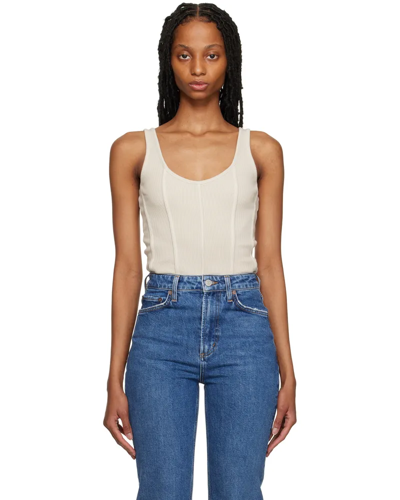 AGOLDE Beige Elna Bodysuit Spoon