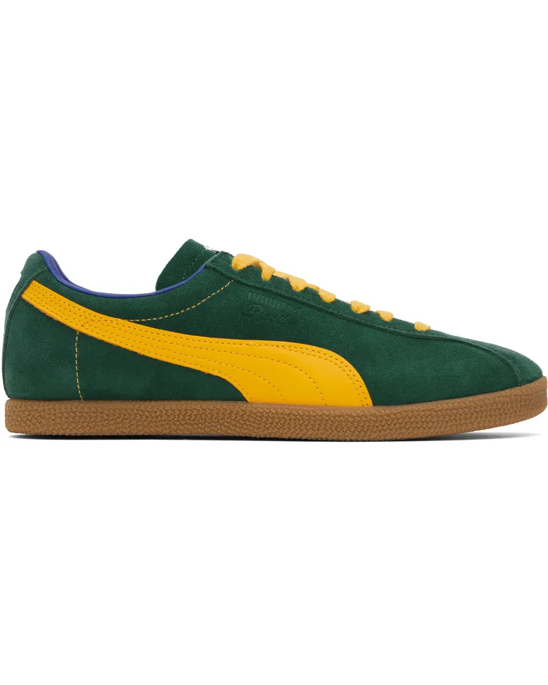 Puma Green & Yellow Brasil Sneakers Dark