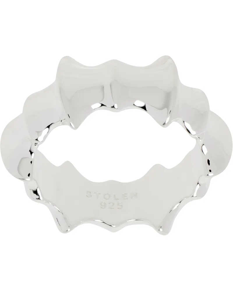 Stolen Girlfriends Club Silver Jagged Band Ring Sterling