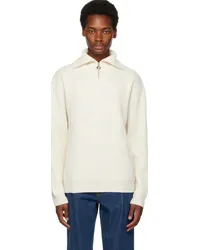 SOLID HOMME Off-White Rib Sweater 347i