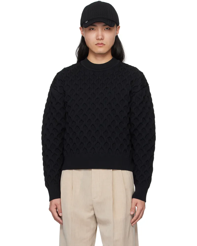 Jacquemus Black 'Le pull Torsade' Sweater Black