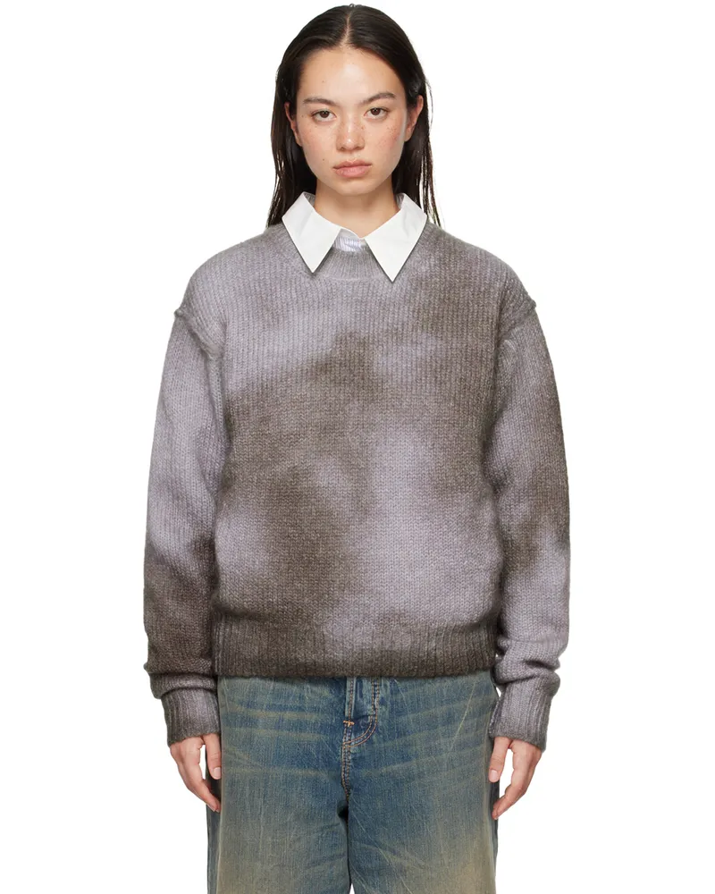 Acne Studios Gray Sprayed Sweater Aa2