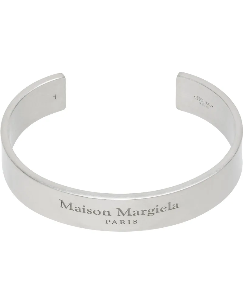 Maison Margiela Silver Logo Cuff Bracelet 951
