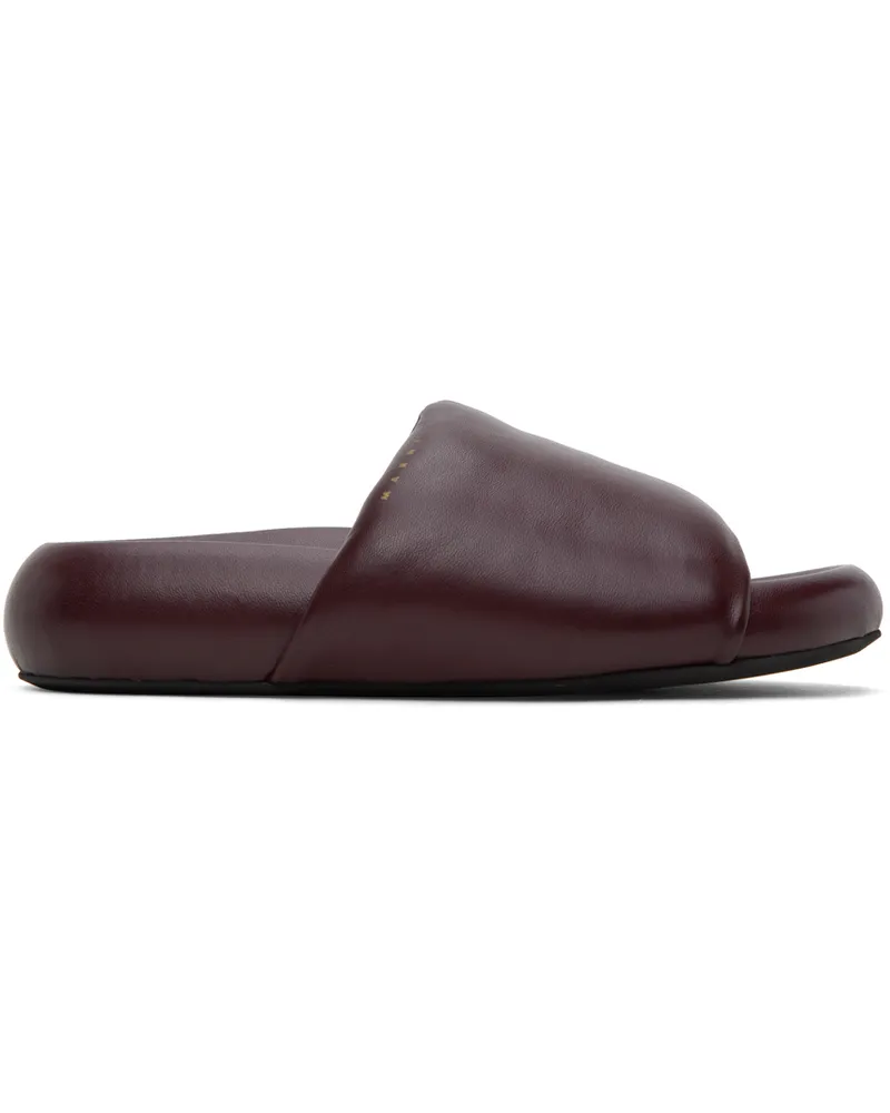 Marni Burgundy Pouf Sandals 00r92