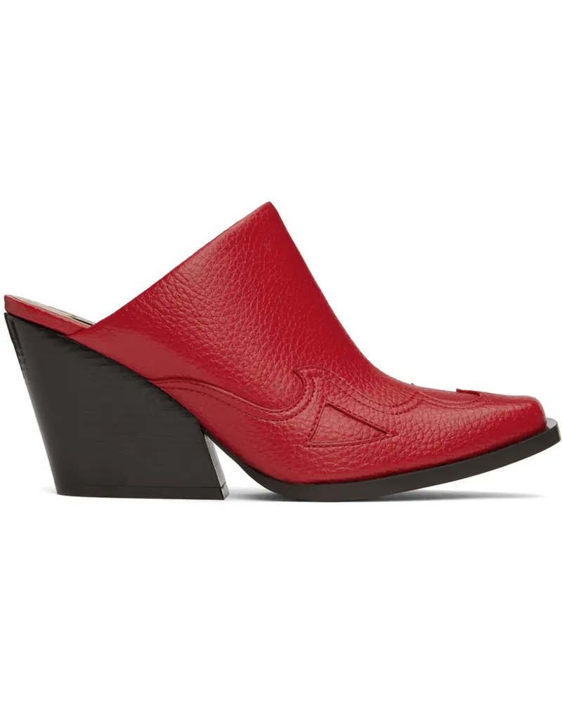 Stella McCartney Red Cowboy Cloudy Mules 6416