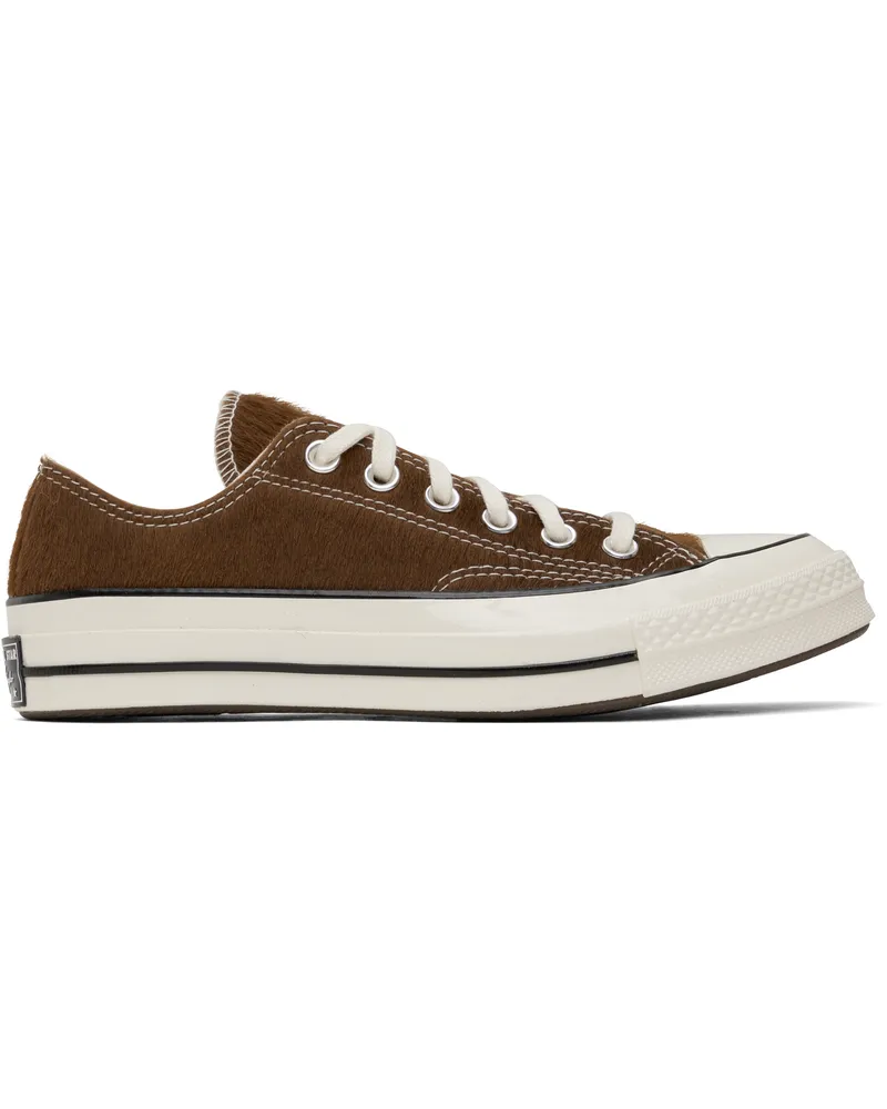 Converse Brown Chuck 70 Premium Leather Sneakers Brown