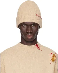 Marni Beige Shetland Wool Beanie 00wmoccasin