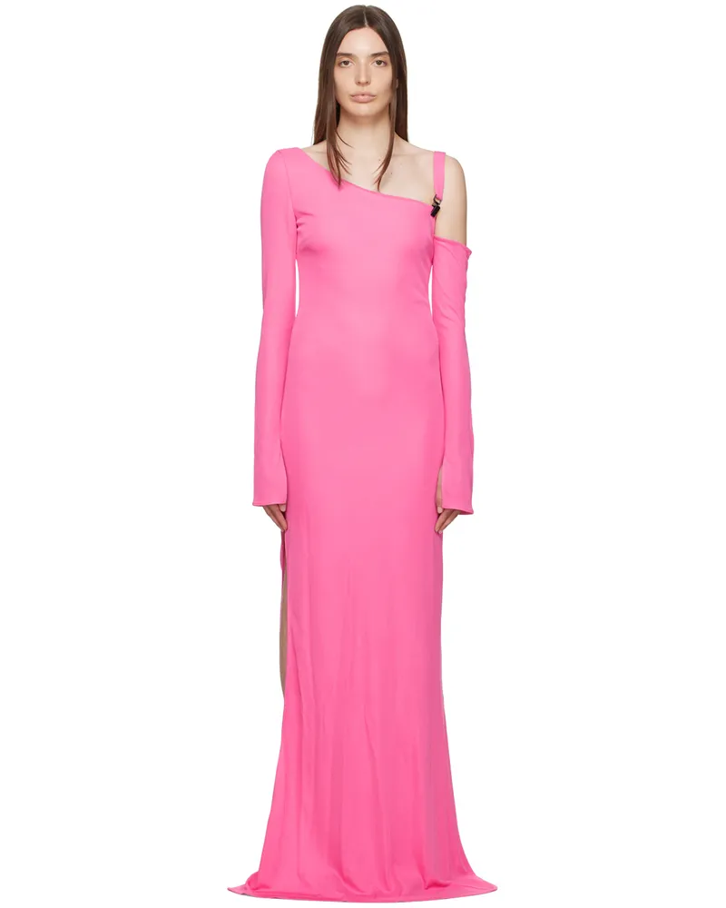 Tom Ford Pink Asymmetric Maxi Dress Dp631