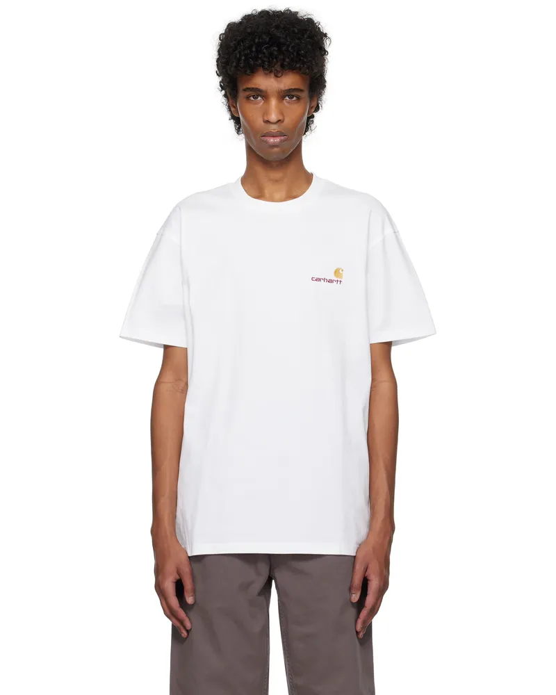 Carhartt WIP White Script American T-shirt 02xx