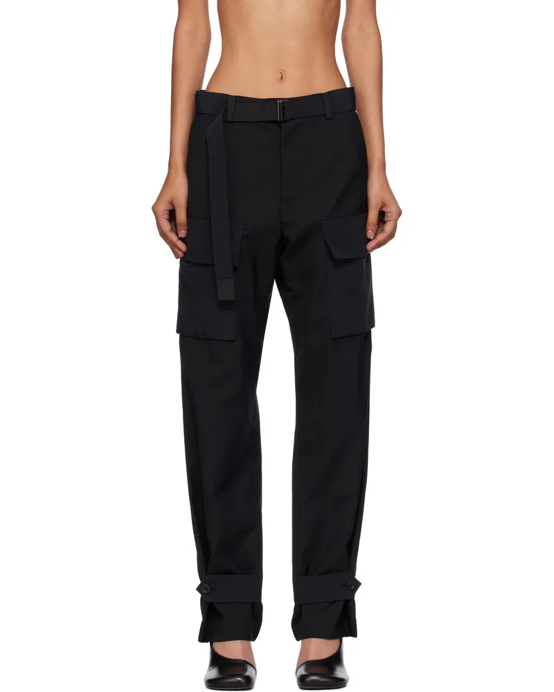 Sacai Black Suiting Trousers 001