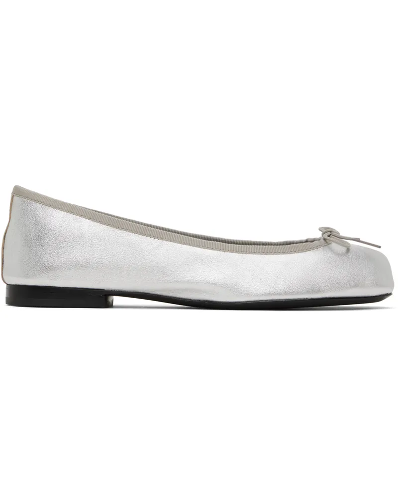 Rag & Bone Silver Joey Ballerina Flats Slvr