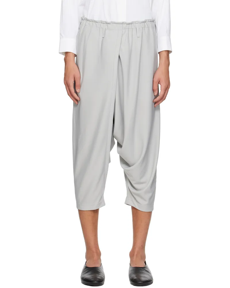 Issey Miyake Gray Bottoms Basic Trousers 11-light