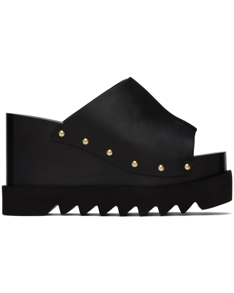 Stella McCartney Black Elyse Studded Heeled Sandals 1000