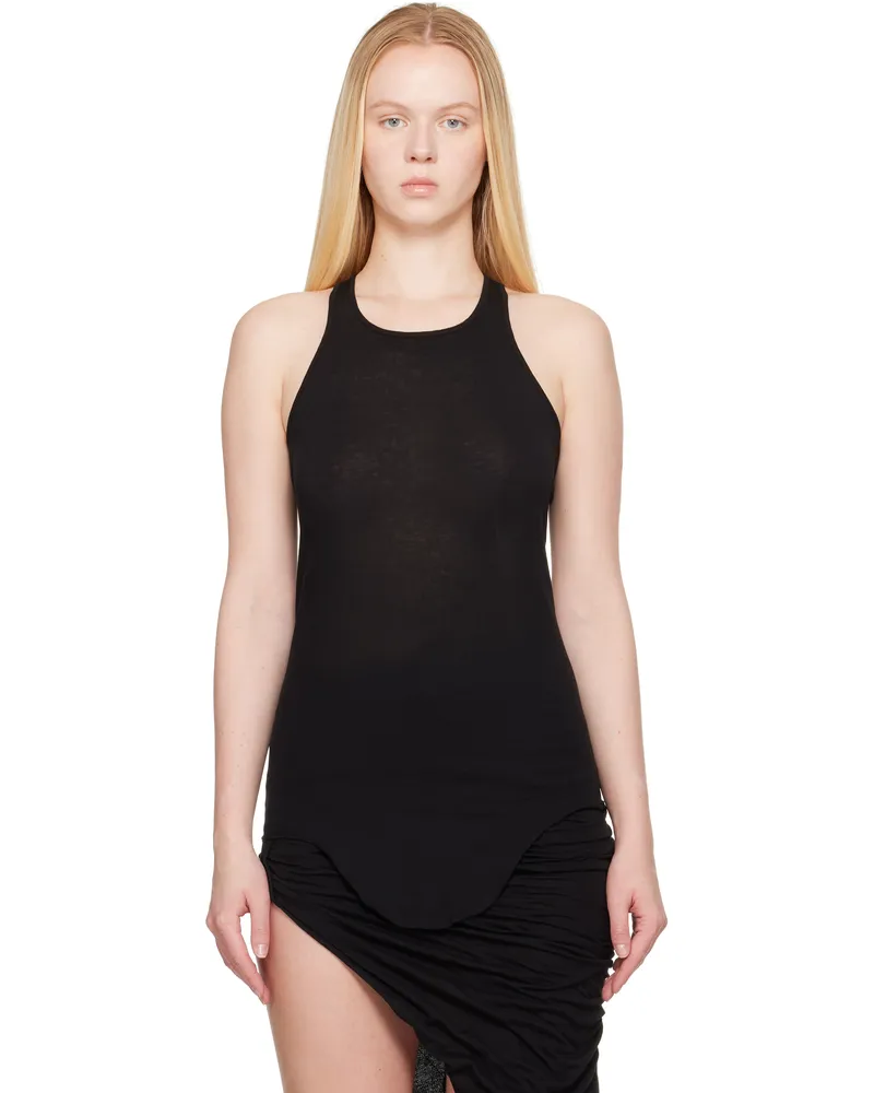 Rick Owens Black Hollywood Basic Rib Tank Top 09