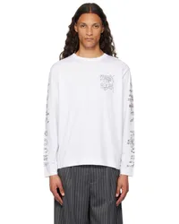 Simone Rocha White Printed Ribbon Logo Long Sleeve T-Shirt White