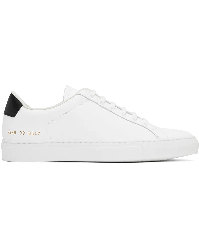 Common Projects White Retro Classic Sneakers 0547