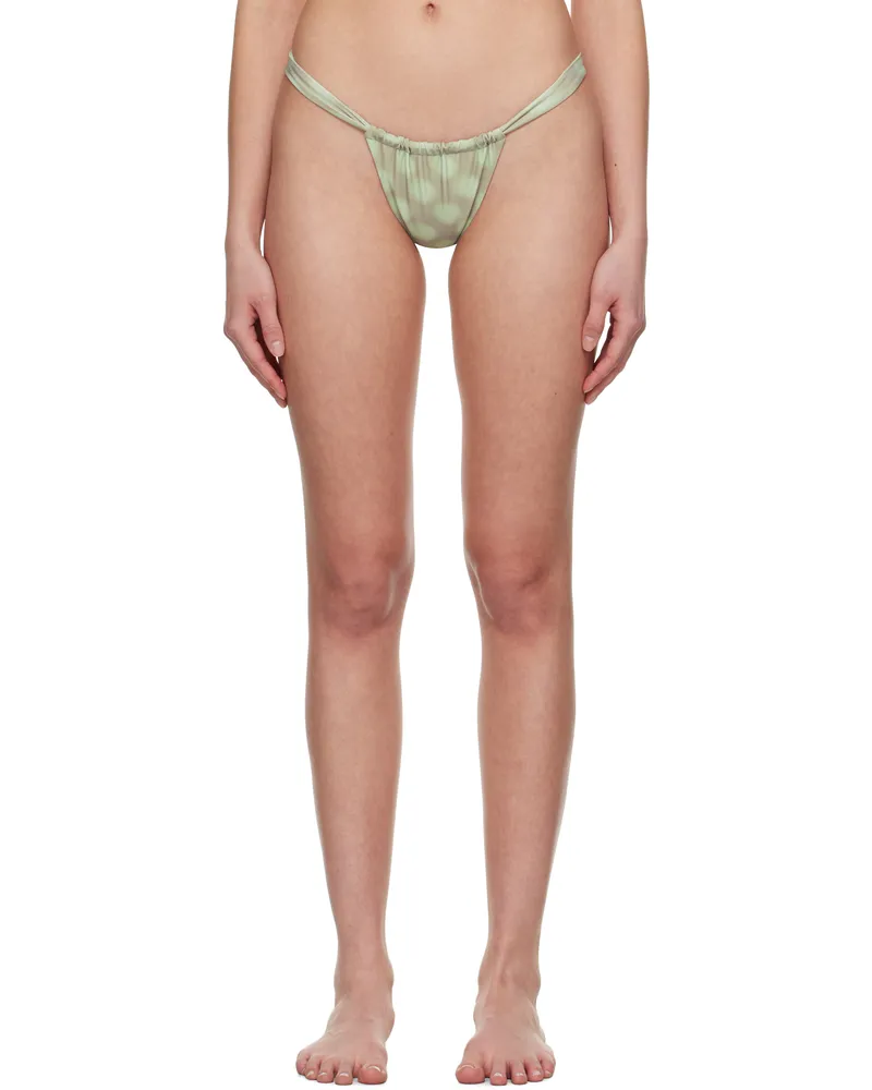 Miaou Gray & Green Bali Bikini Bottom Mint