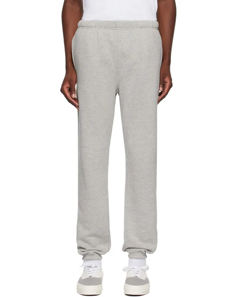 LES TIEN Gray Heavyweight Classic Sweatpants Heather