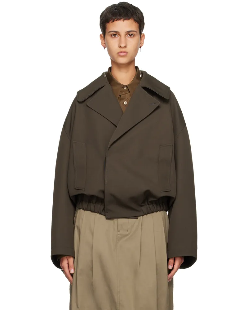 Christophe Lemaire Brown Short Jacket Brdark