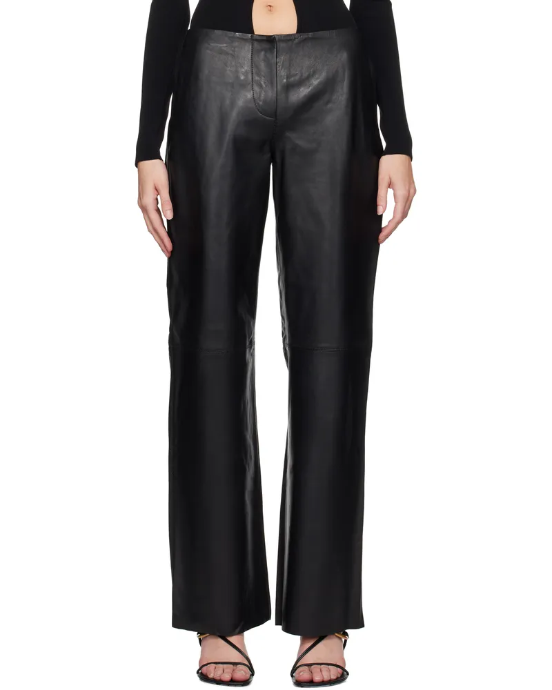 Christopher Esber Black Redux Leather Trousers Black