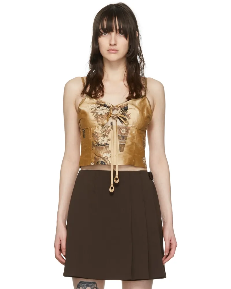 Maiden Name SSENSE Exclusive Beige Sonia Tank Top Vicuna
