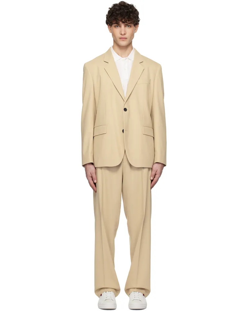 HUGO BOSS Beige Notched Suit 285-open
