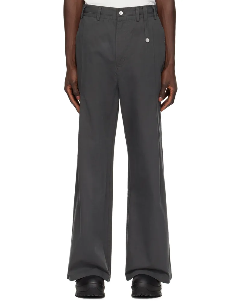 C2H4 Black Swing Trousers Volcano