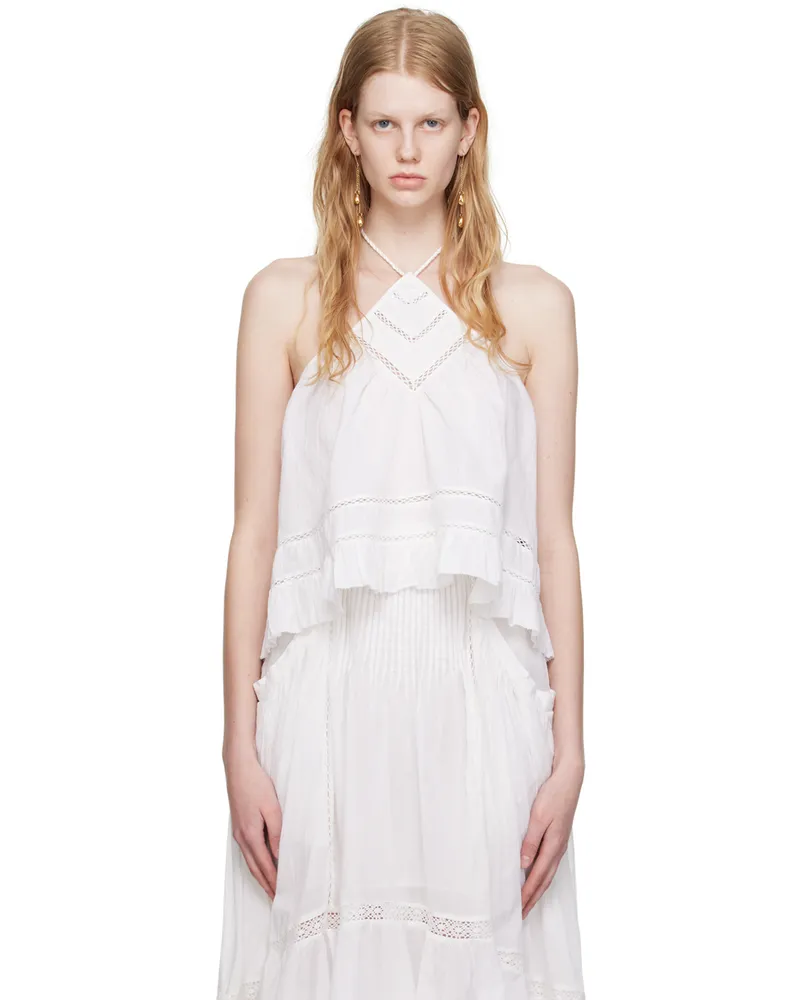 Étoile Isabel Marant White Lisio Tank Top 20wh