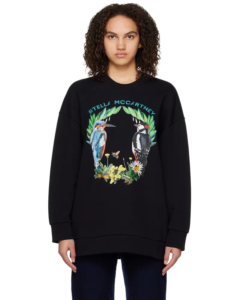 Stella McCartney Black 'The Bird Crest' Sweatshirt 1000