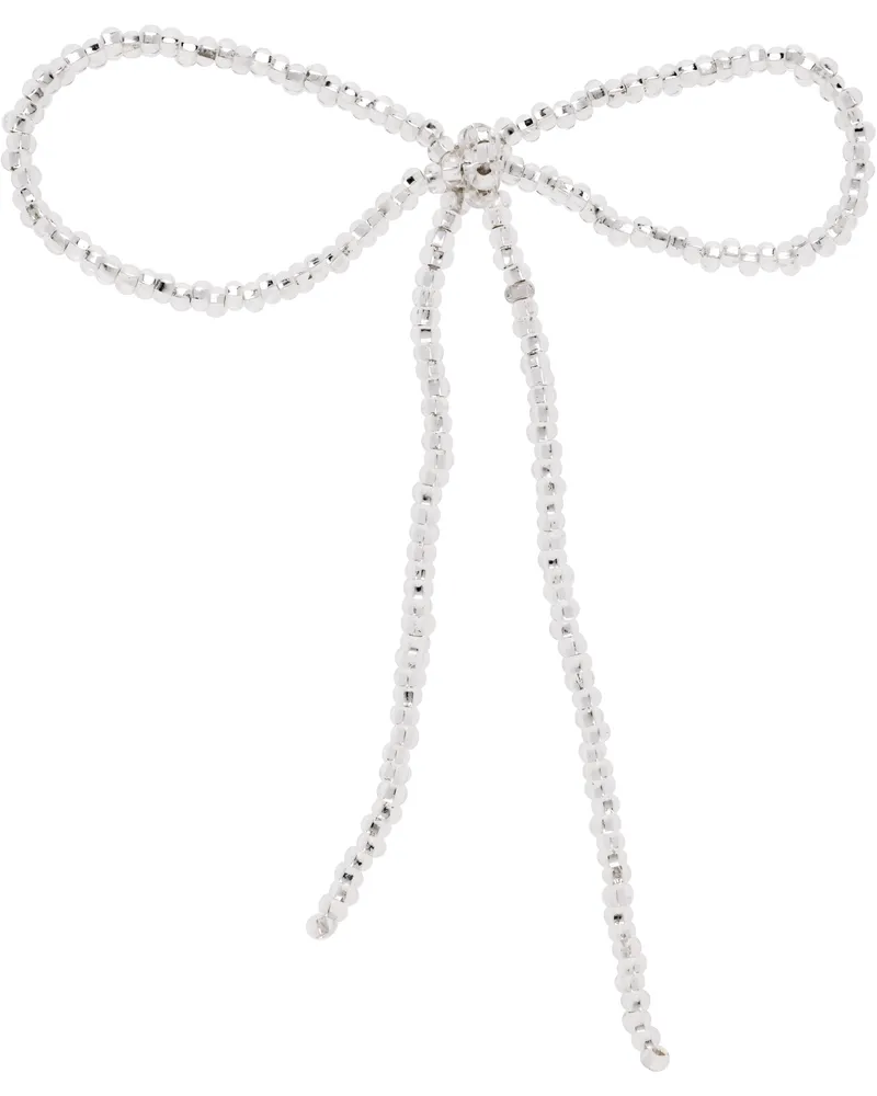 PURA UTZ Sad Bow Ear Stick Single Earring Silver