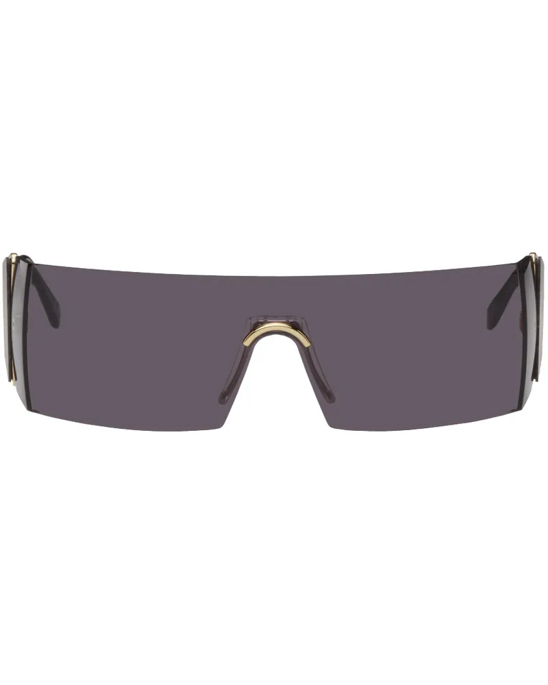 RETROSUPERFUTURE Black & Gold Pianeta Sunglasses Black