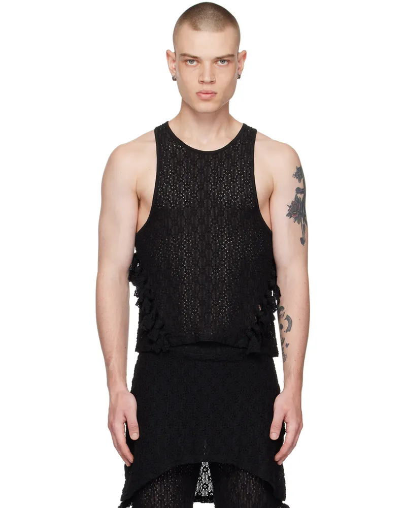 Eckhaus Latta Black Knot Tank Top Noire