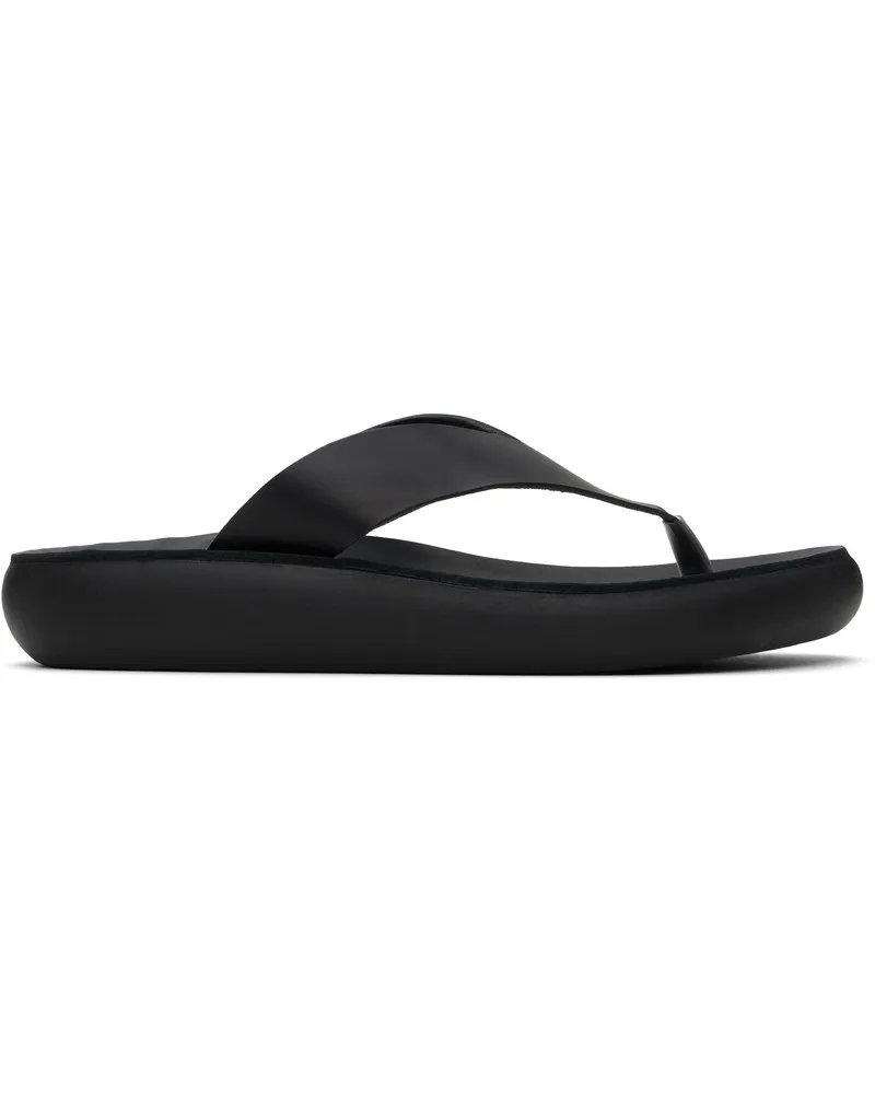 Ancient Greek Sandals Black Charys Comfort Flip-Flops Black