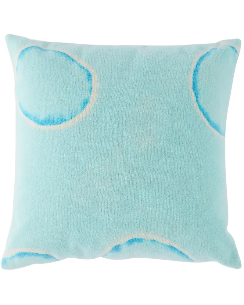 Blue Molecule Square Pillow