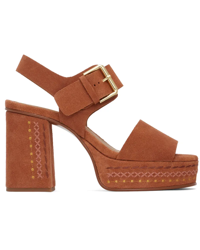 See by Chloé Orange Pheebe Platform Sandals 810-medium