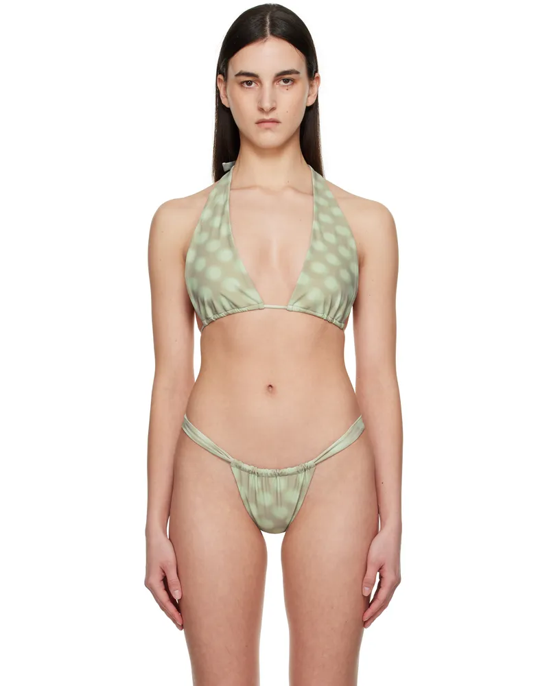 Miaou Gray & Green Bali Bikini Top Mint