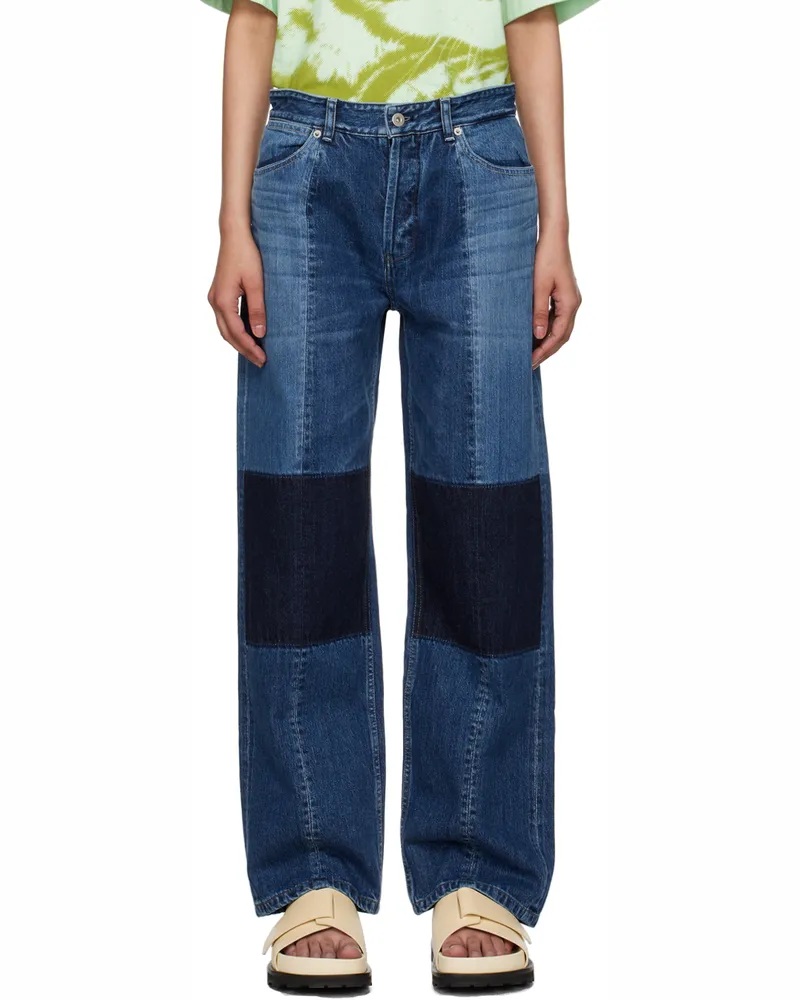 Jil Sander Blue Paneled Jeans 484