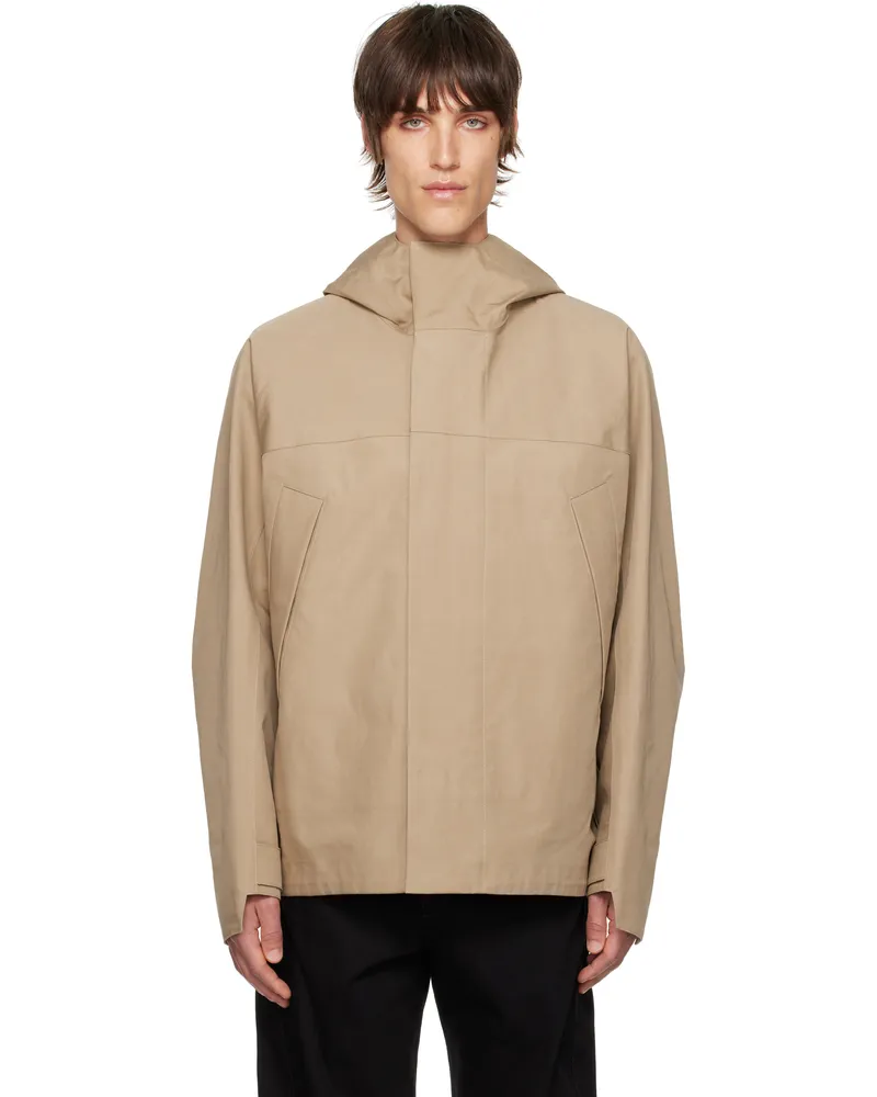 Christophe Lemaire Tan Soft Technical Parka Jacket Br458