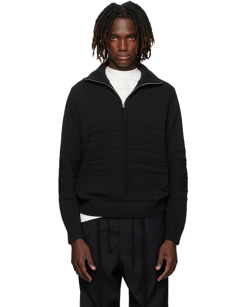 Craig Green Black Tape Knit Polo Black