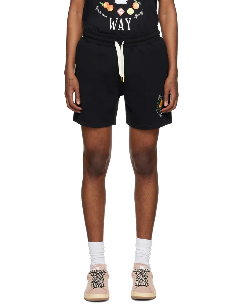 Casablanca Paris Black 'Casa Way' Shorts Casa