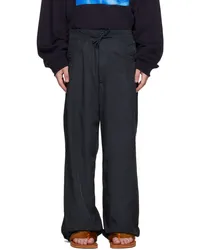 Dries van Noten Navy Loose-Fit Track Pants Navy