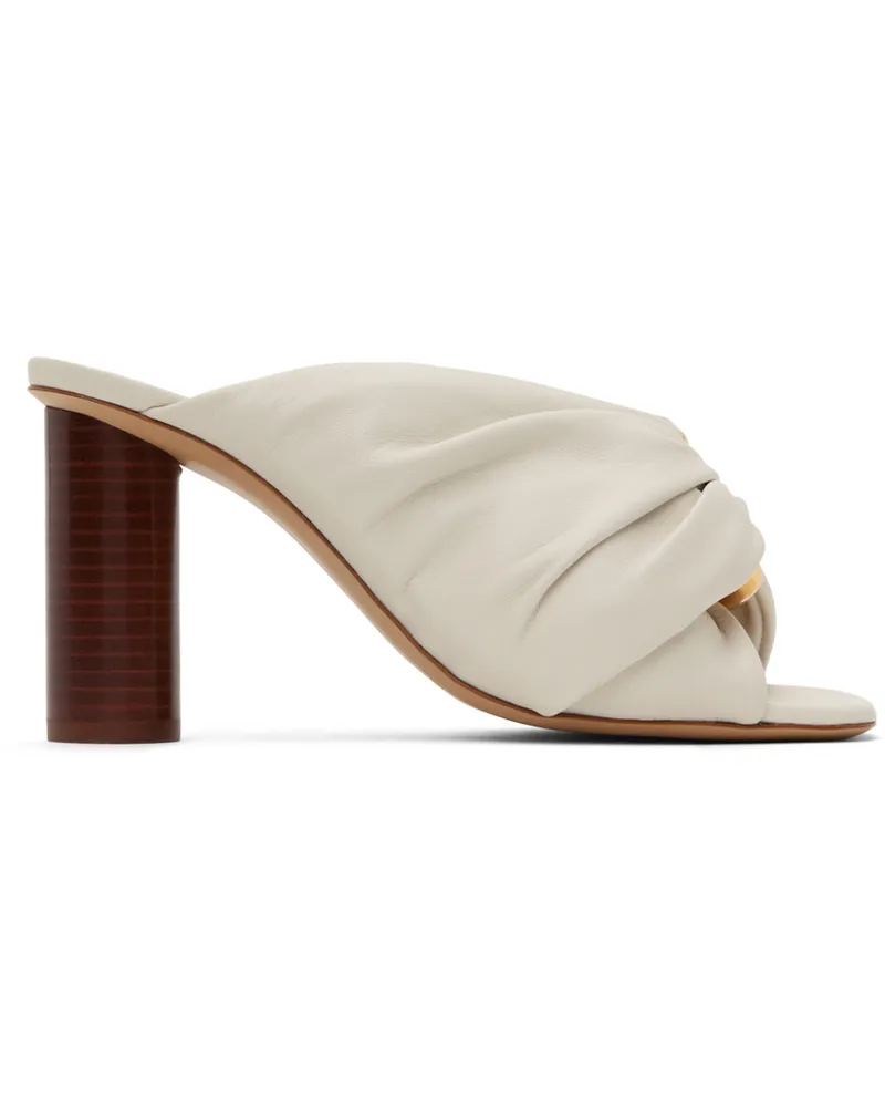 J.W.Anderson White Corner Leather Heeled Sandals 19274-100-white