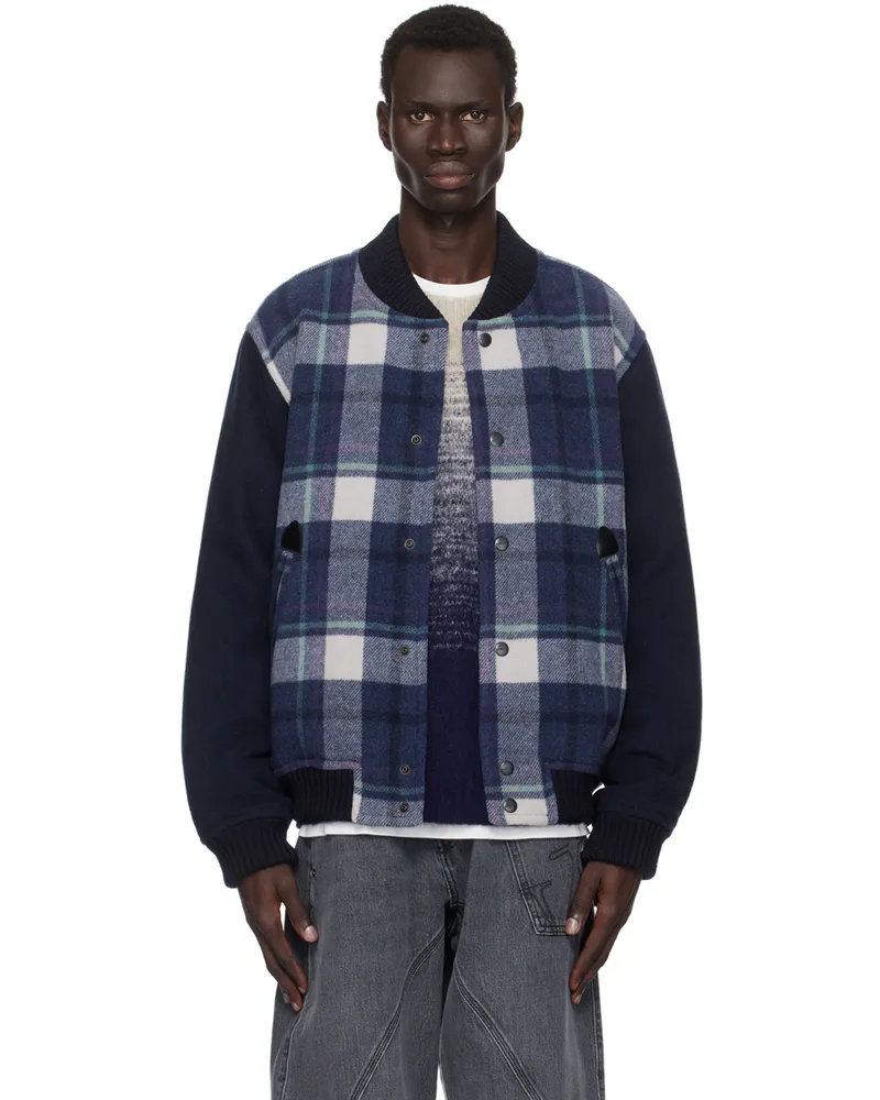 Isabel Marant Blue Kalban Bomber Jacket Faded