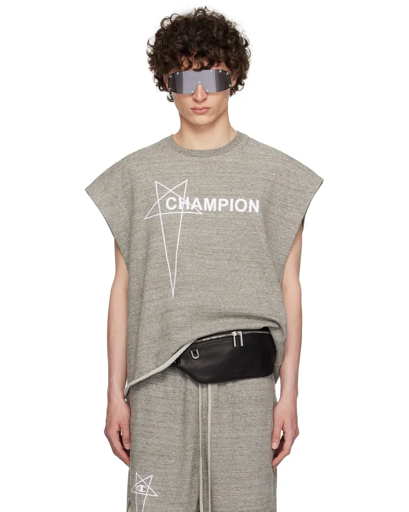 Rick Owens Gray Champion Edition Micro Tatlin Tank Top 178