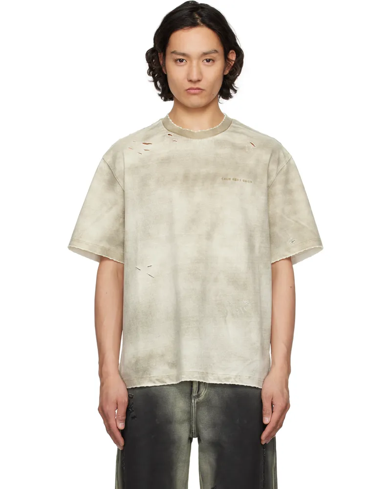 Feng Chen Wang Gray Sandwashed T-shirt Sandwashed