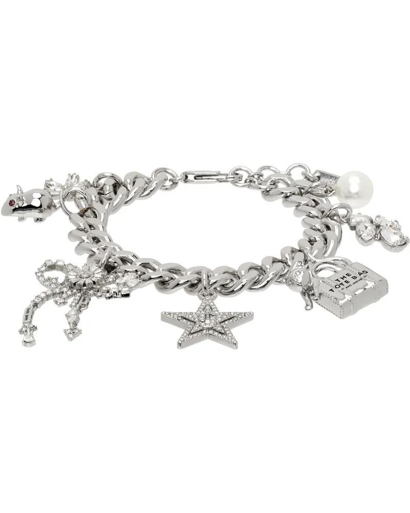 Marc Jacobs Silver 'Cats Out of the Bag' Charm Bracelet 040